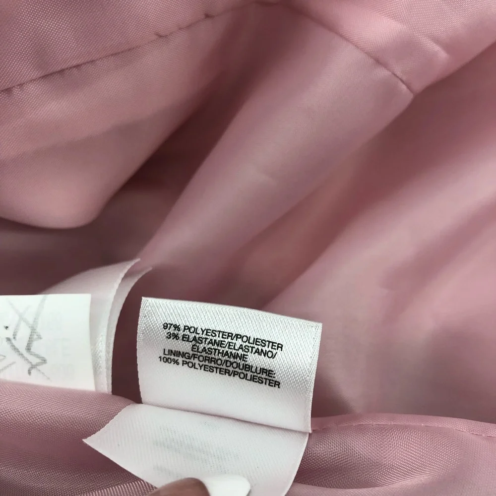 Kasper Pink Tutu Open Front 3/4 Cuffed Sleeve Blazer Jacket - Picture 8 of 8